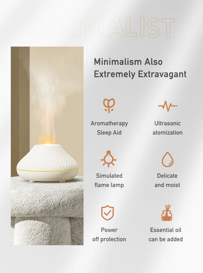 Creative Small Essential Oil Diffuser Flame Diffuser USB Ultrasonic Home Mute Humidifier