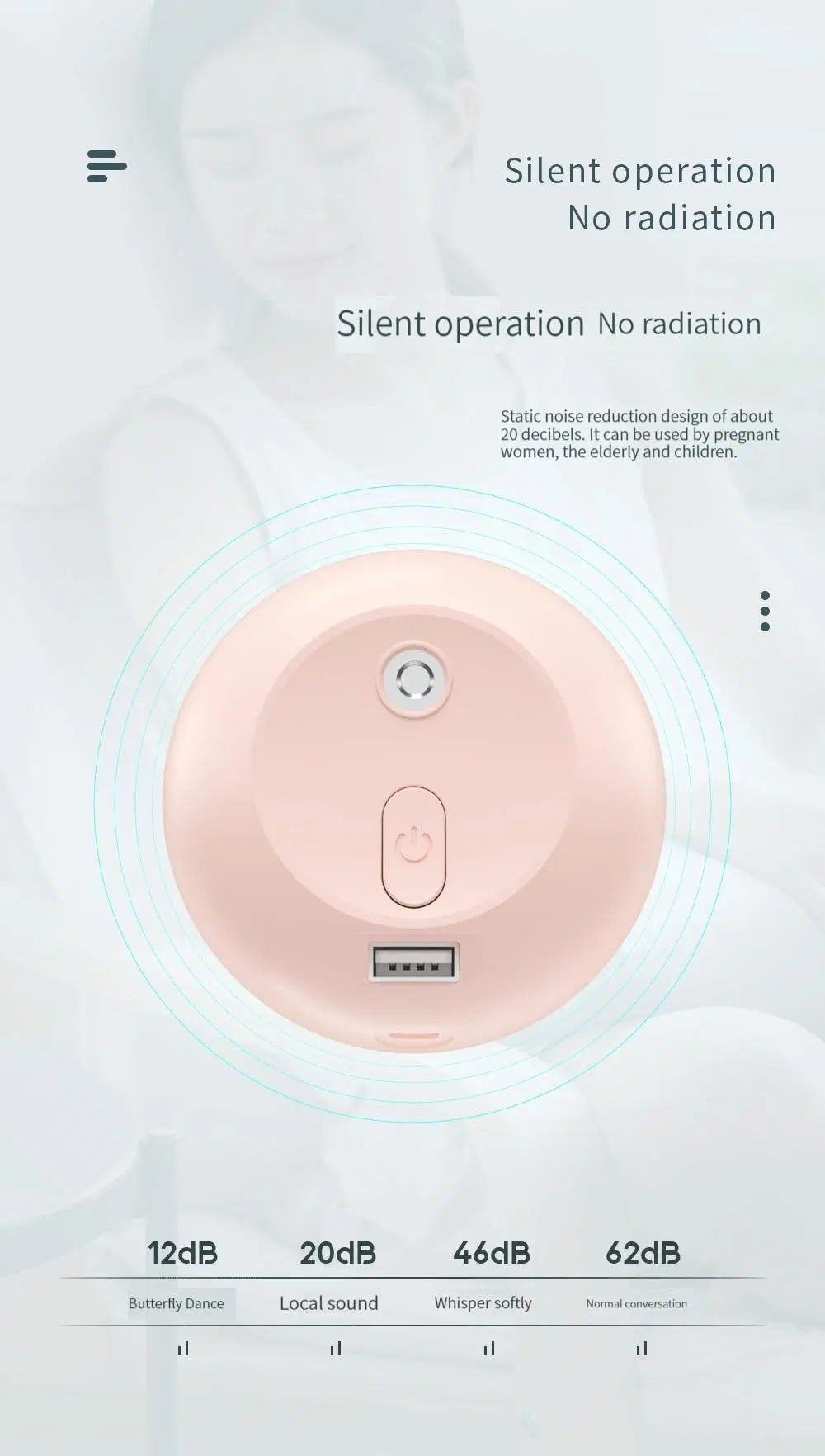 420ml USB Silent Air Humidifier Ultrasonic Aromatherapy Cool Mist with Colorful Night Light Humidifier