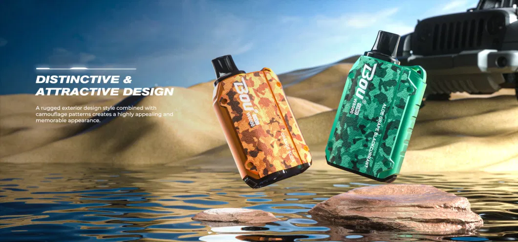 Hot Sell Disposable Vape 8000 Puff Vaporizer Bou Camo Disposable Vape