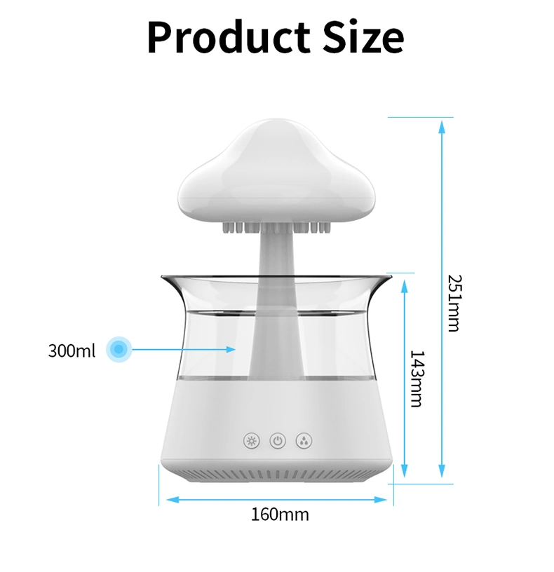 Cloud Shape 7 Colors 300ml Water Tank Capacity Aroma Air Humidifier