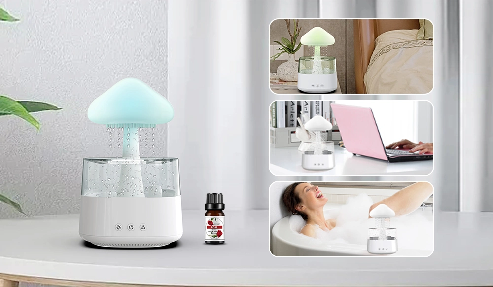 Aroma Diffuser Cloud Shape 7 Colors 300ml Water Tank Capacity Air Humidifier