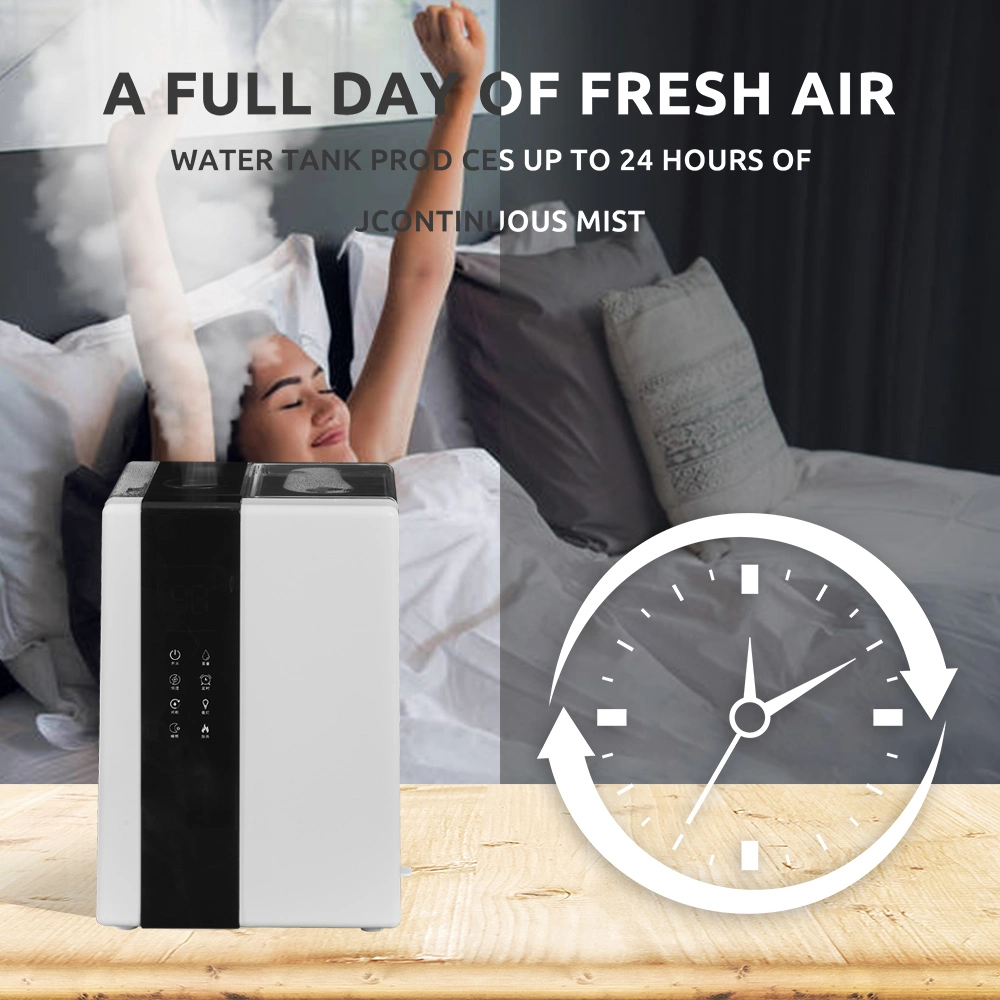 Smart 5 L Square White Composite PTC Heat 5L Hot Water Micro Mist Maker Ultrasonic Air Humidifier for Large Room