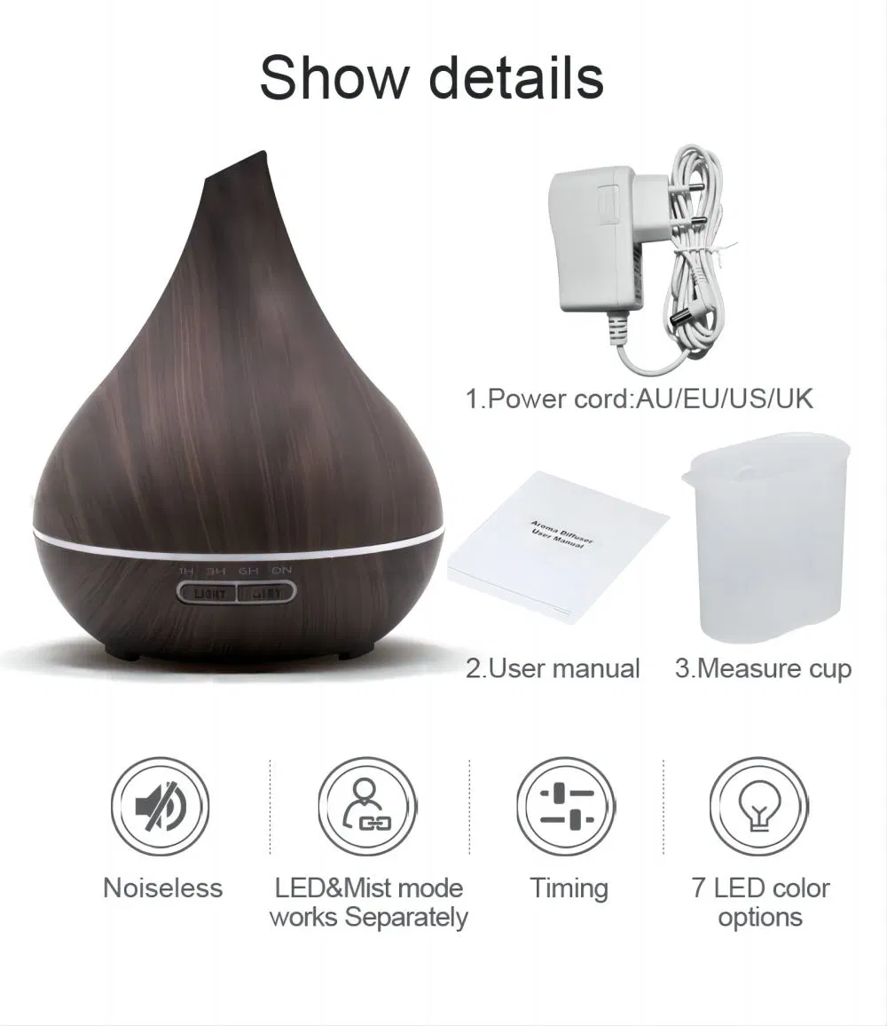 Essential Oil Diffuser 400ml Diffuser Aromatherapy Diffuser Humidifier with Timer and Auto off Health &amp; Personal Care