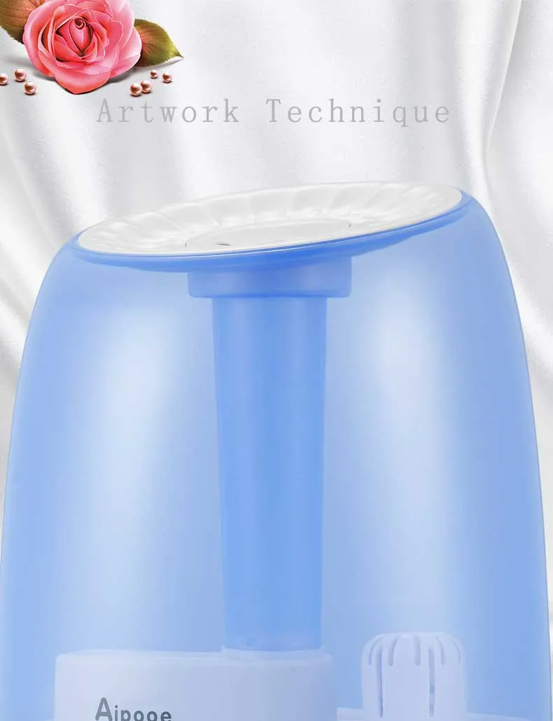 2020 New 4.8L Transparent Water Tank Ultrasonic Cool Mist Humidifier Whisper Quiet for Bedroom