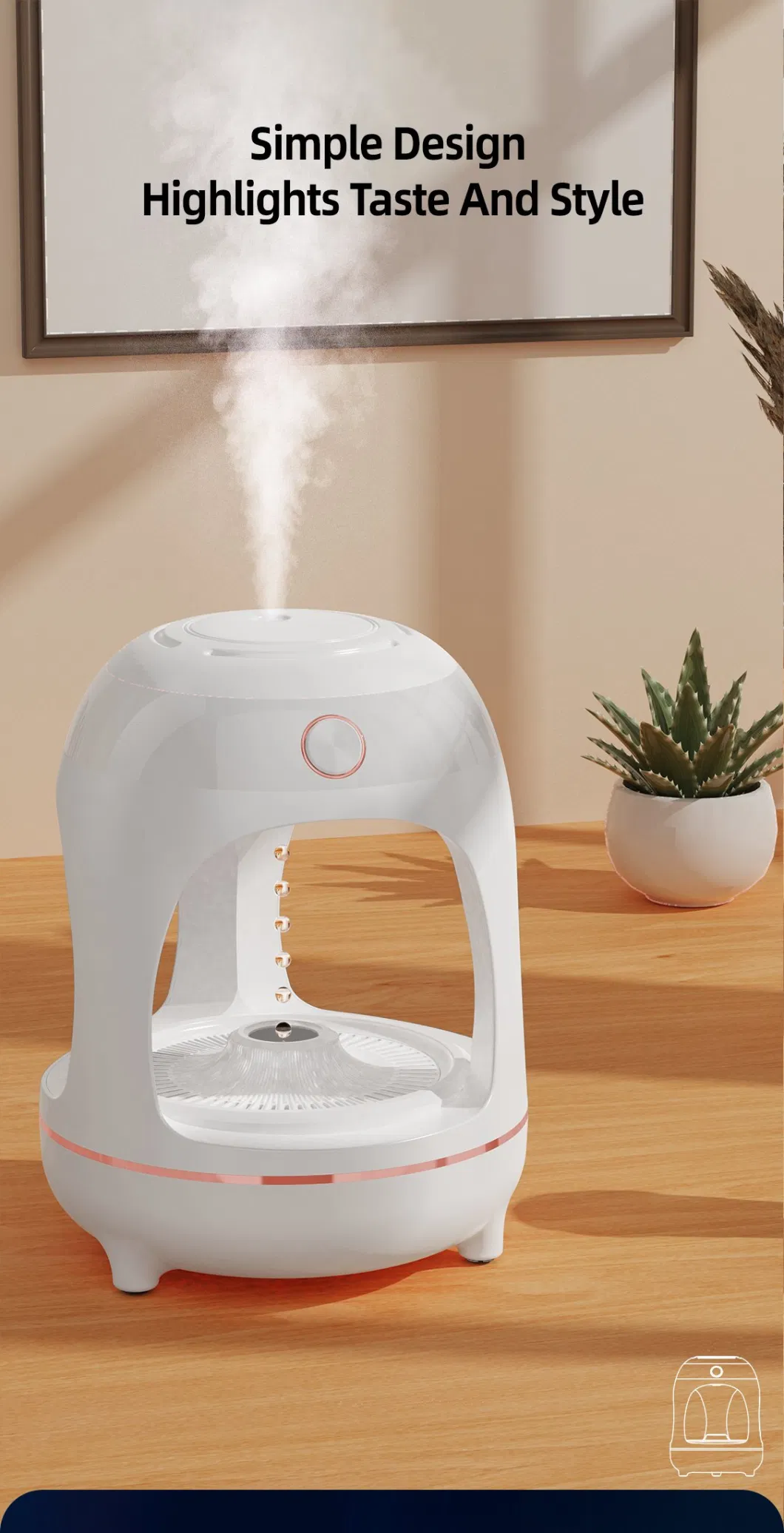 Rechargeable Home Small Steam Creative USB Ultrasonic Humidifier Mini Room Cool Mist Mak