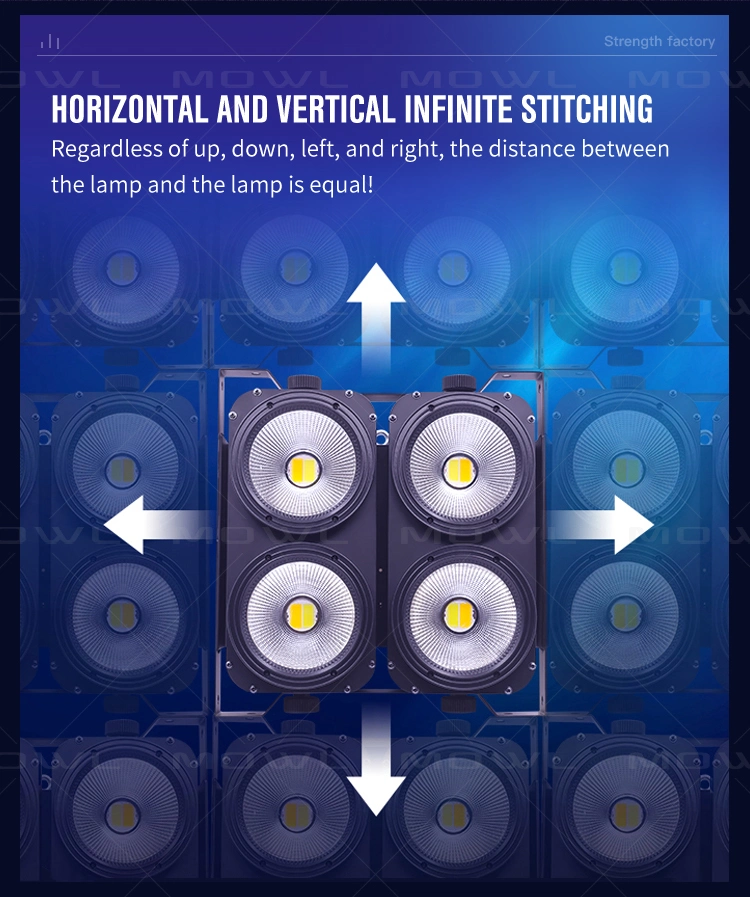 Stage Equip Lighting Warm White Cool White PAR COB 200W Audience Light 4 Eyes LED Stage Blinder Light