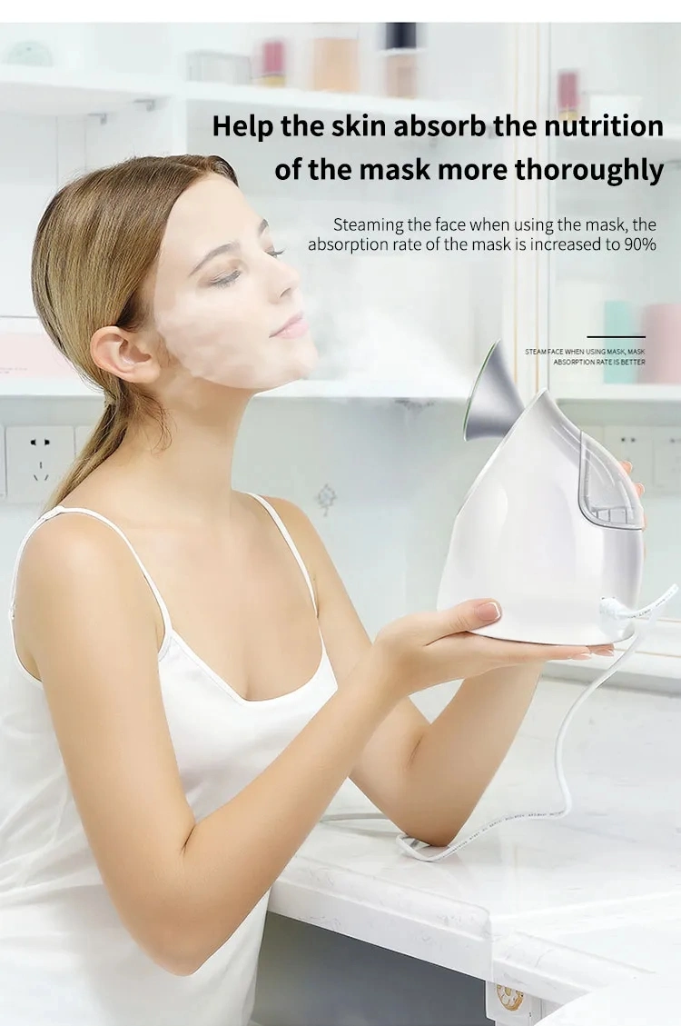 Home Facial Steamer Oxygen Injector Vaporizer Warm Mist Humidifier Atomizer Moisturizing Beauty Face SPA Steamer