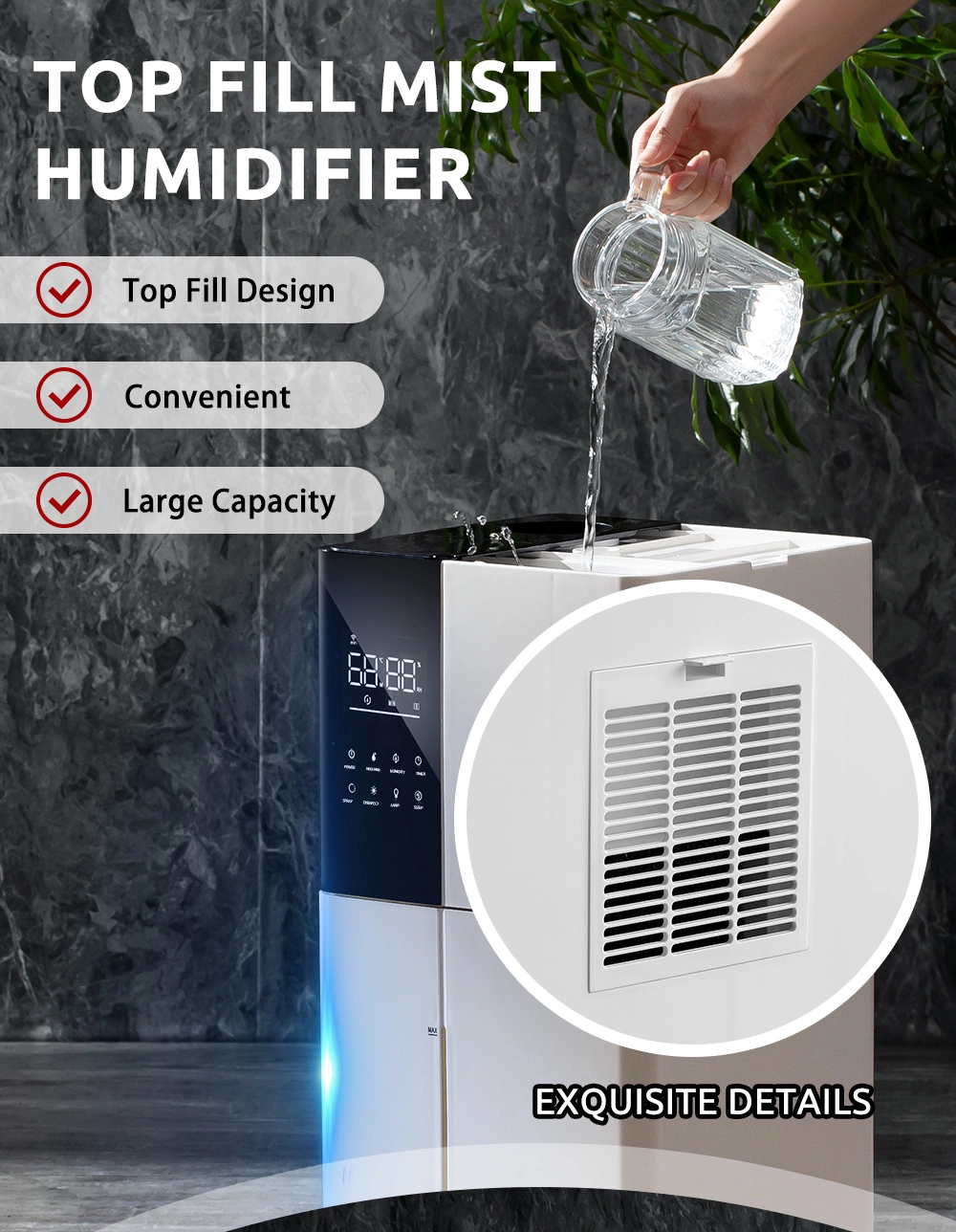 24L Large Big Capacity Industrial Ultrasonic Humidifier for Mushroom Room