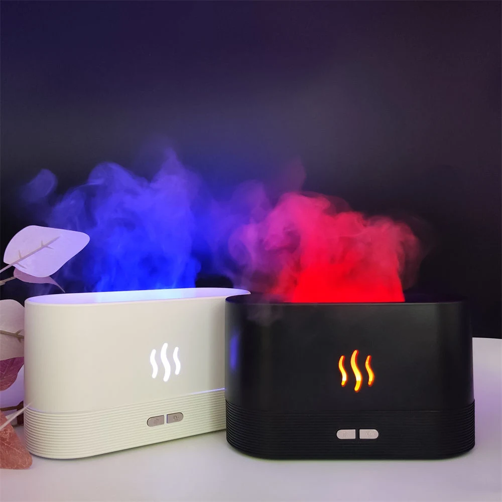 Hot Sale Mini Colorful Fire LED Flame Room Ultrasonic Flame Lamp Humidifier