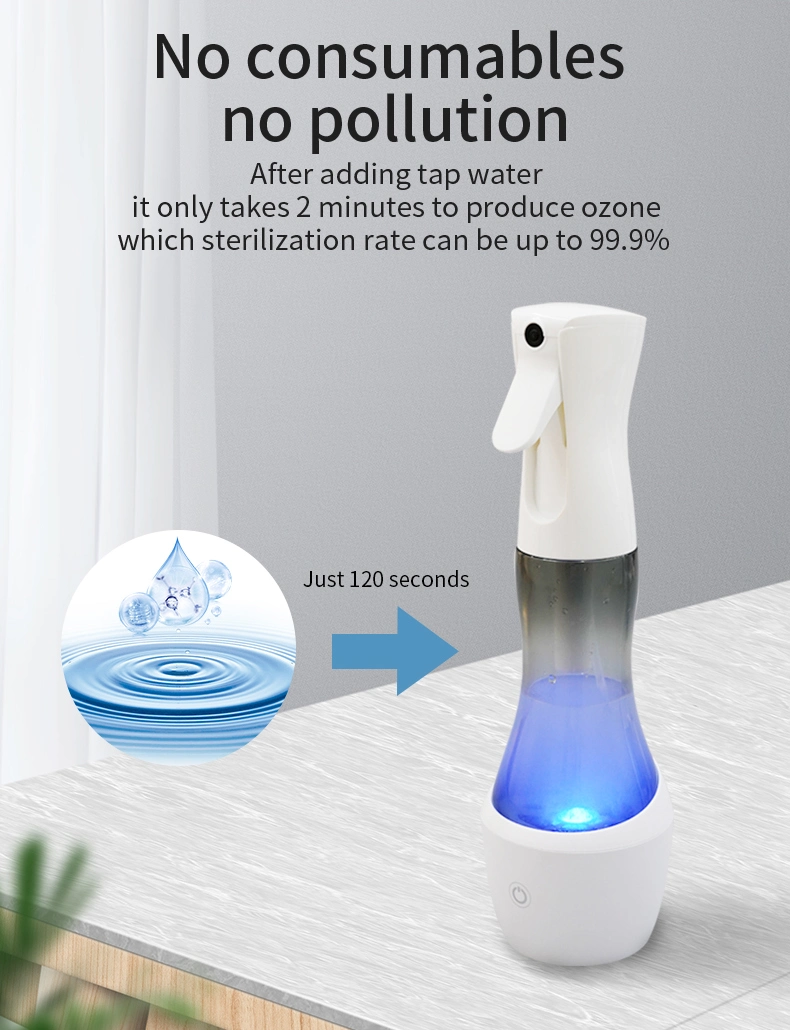 280ml Capacity High Quality Portable Homemade Ozone Disinfection Water Purifier Generator Sprayer