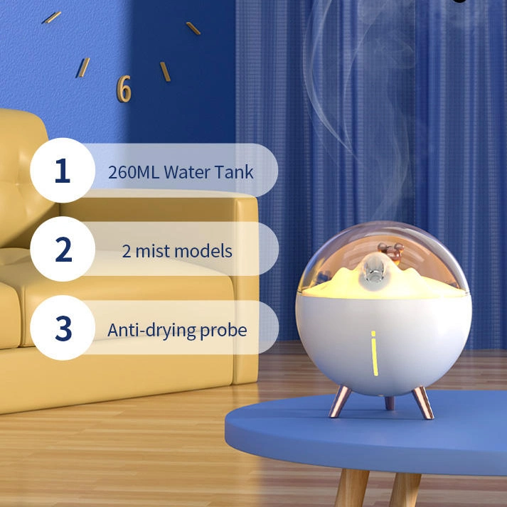 New Arrival USB Mini Cooling Mist Cute Ultrasonic Air Humidifier with Light