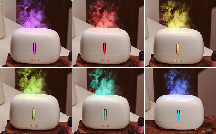 New Simulation 3D Flame 7 Color Creative Home Ultrasonic Cool Mist Aromatherapy Scent Diffuser Machine Flame Aroma Diffuser Humidifier