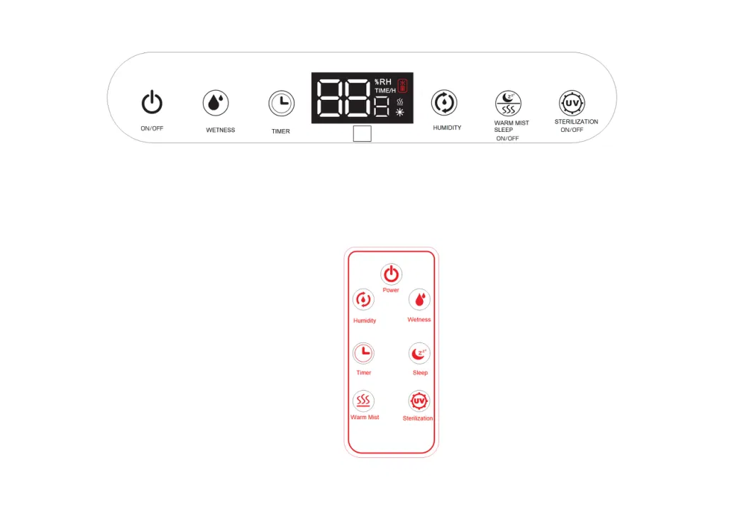 5L Remote Control Ultrasonic Warm Cool Mist Humidifier with Timer Function