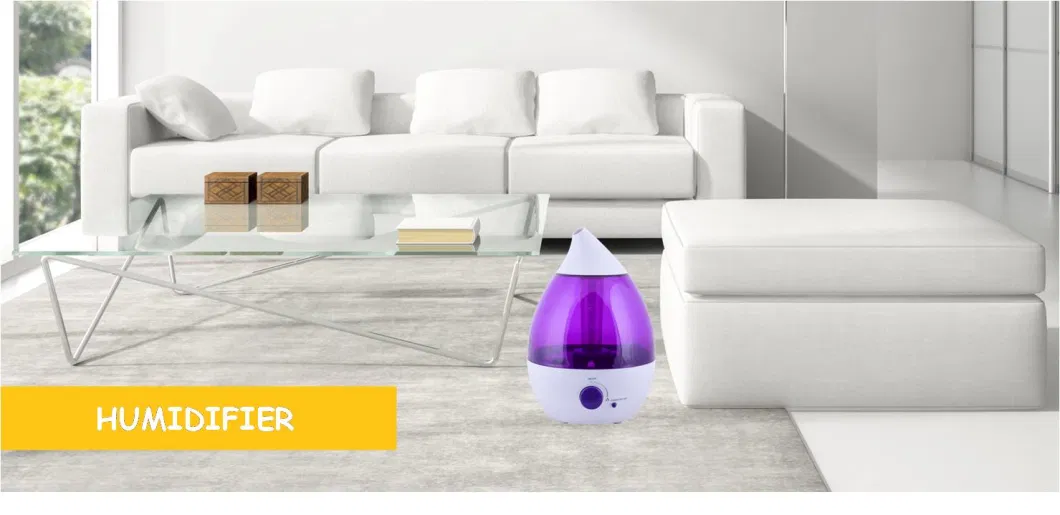 Large Volume Ultrasonic Drop Shape Humidifier