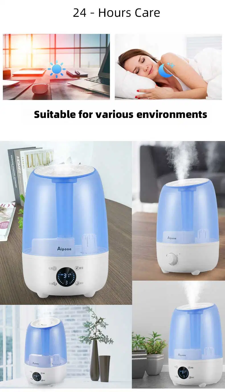 Home Use 4.8L PP LED Light Cool Mist Ultrasonic Air Humidifiers