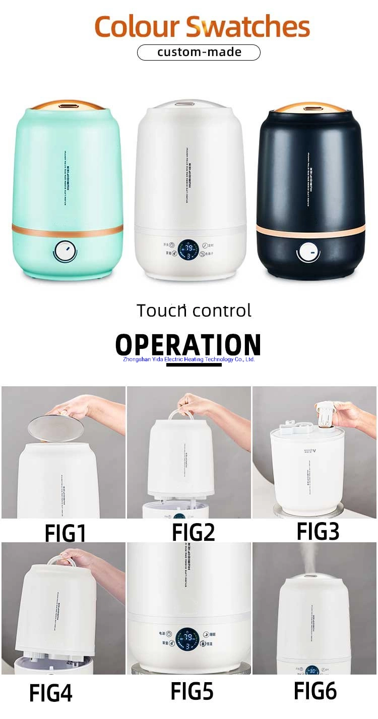 Factory Wholesale 5L Desktop Humidifier Turning Knob Control Water Window Aroma Box Humidifier for Babies