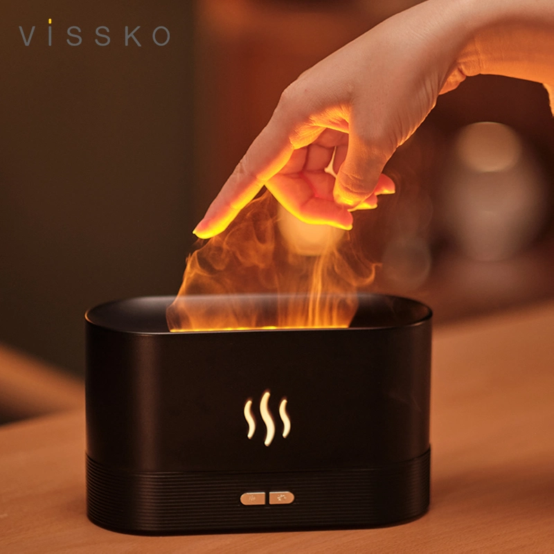 USB Desktop Purifier 3D Simulation of Home Aromatreatment Machine Colorful Flame Humidifier