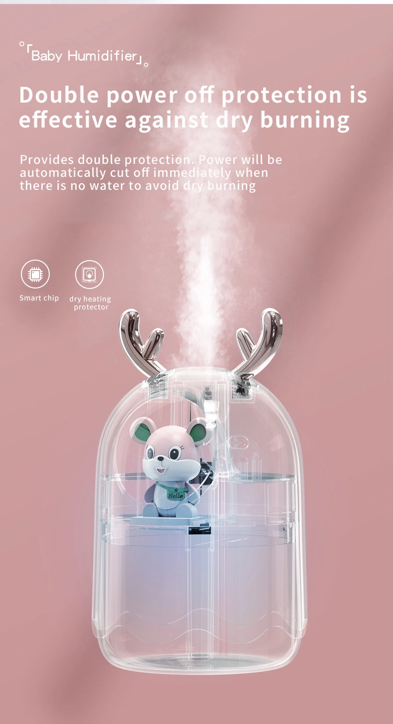 in Stock H2O USB Light Portable 300ml Air Cute Animal Design Humidifier