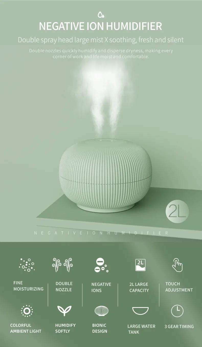 Cactus Design 2L Large Whole House Air Humidifier for Room