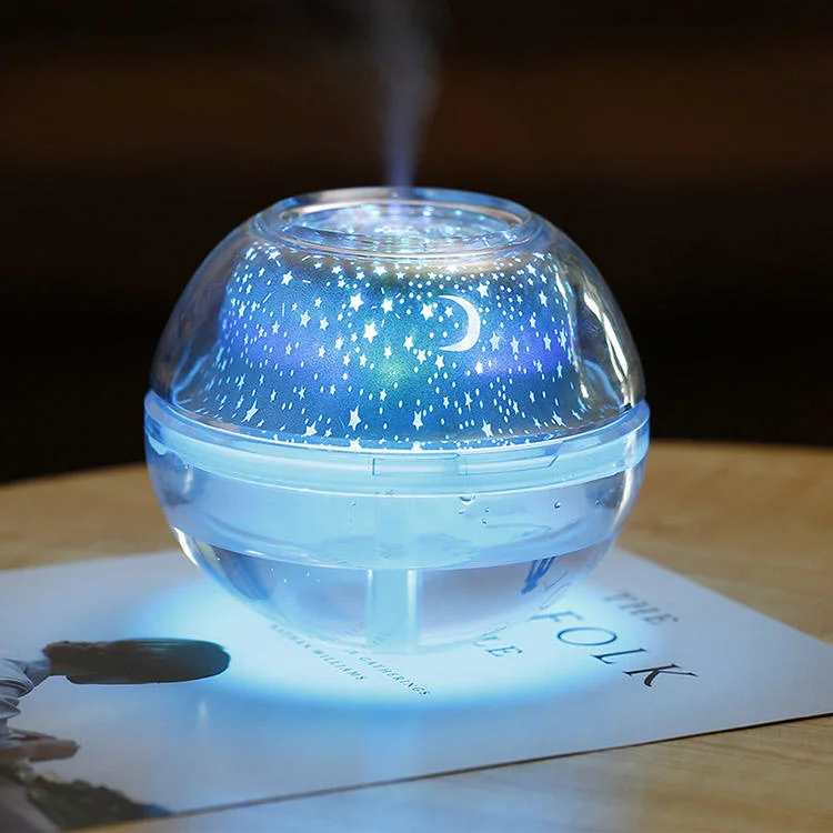 Cool Mist Portable USB Humidifier Travel Room Humidifier with Projector