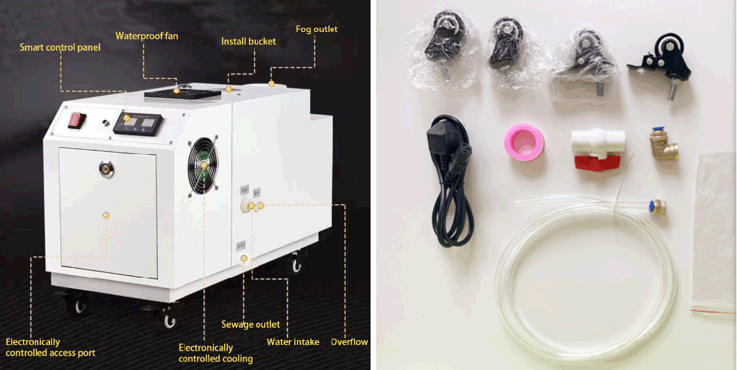 Js47 Competitive Price Large Capacity Stainless Steel Ultrasonic Humidifier for Industrial Supplier From China