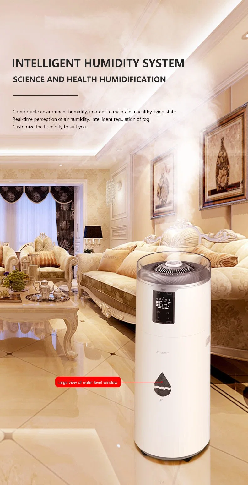 Smart WiFi Top Filling Indutrial Comercial Ultrasonic Warm Cool Mist Air Humidifier Interval Mist Ouptut