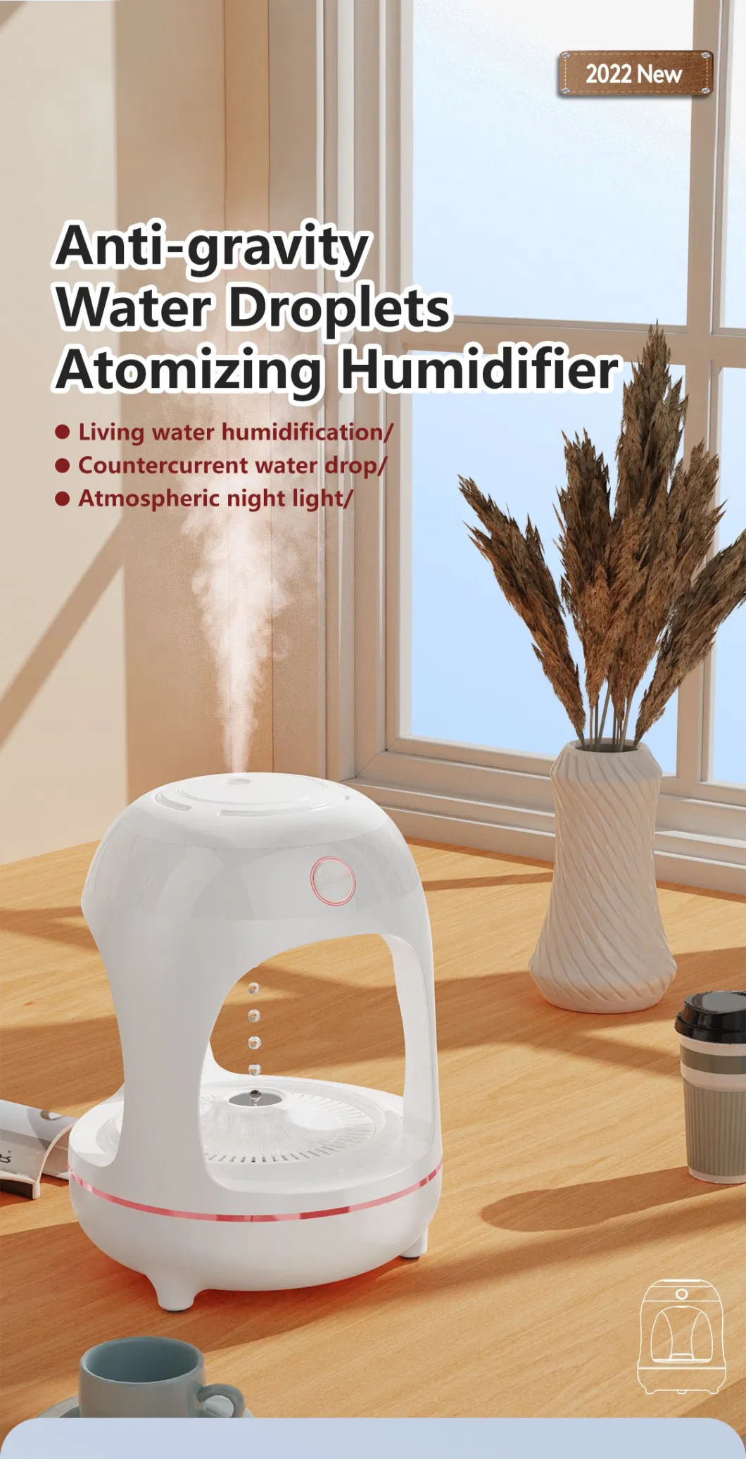 Rechargeable Home Small Steam Creative USB Ultrasonic Humidifier Mini Room Cool Mist Mak