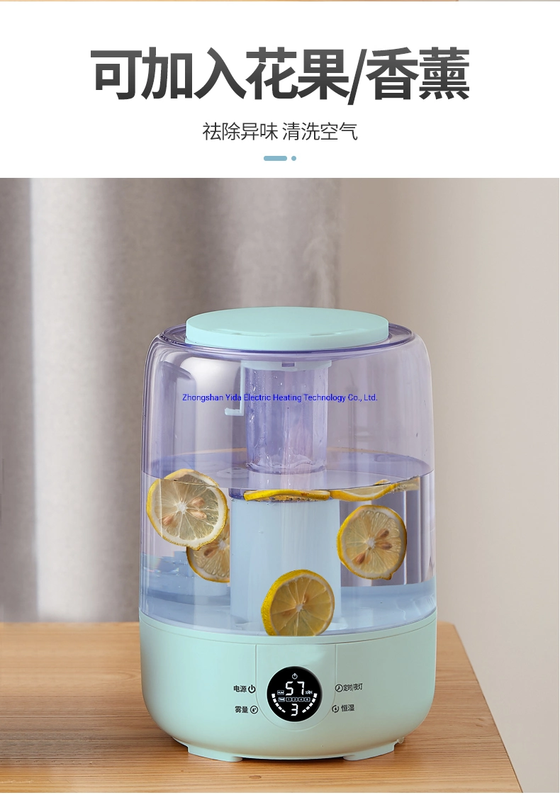 4L Desktop Personal Humidifier Top Filling Humidifier with LED Night Light 3 Level Mist Humidifiers