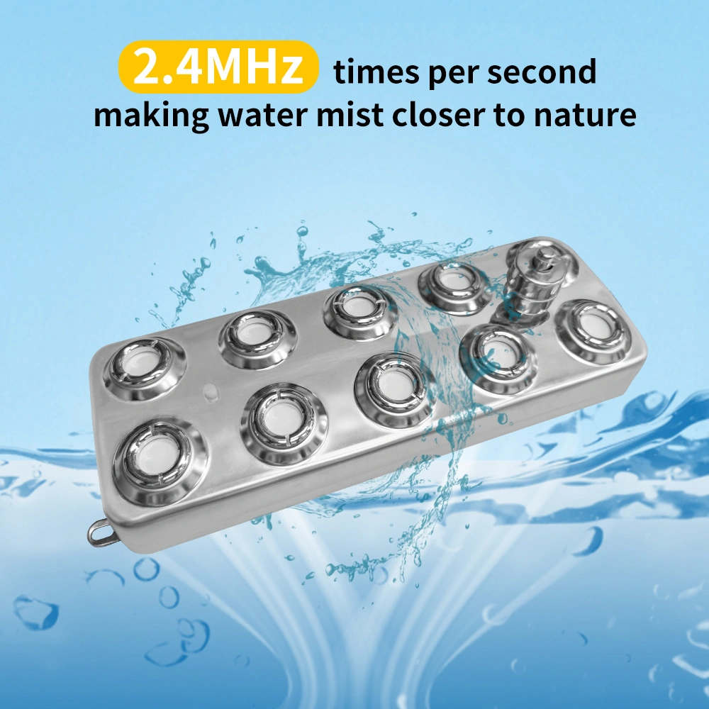 Indoor Fountain Mister 4 Head Small Pond Fog Machine Atomizer 24V Ultrasonic Mist Maker Fogger Air Humidifier for Gardening