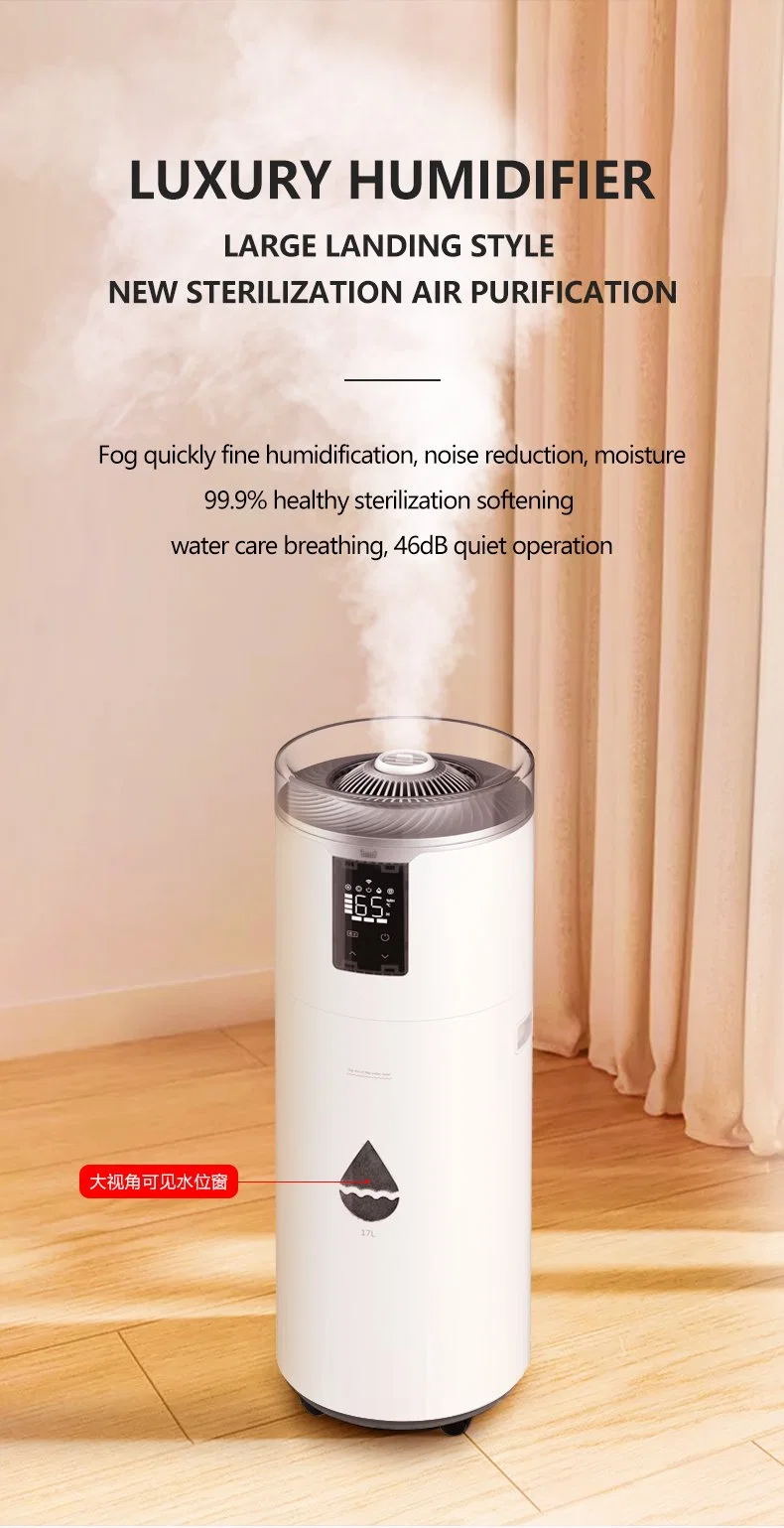 17L Top Filling Ultrasonic Cool Mist Humidifier Air Purifier Aroma Spraer