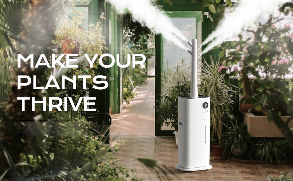 100V-240V Digital Smart Ion Moving Mobile Heavy Fog Mist Extra Large Capacity Air Humidifiers for Fruits Fresh Keeping