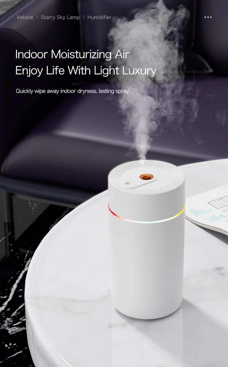 Star 7 Color Projection Lamp Atmospheric USB Air Humidifier for Home Car