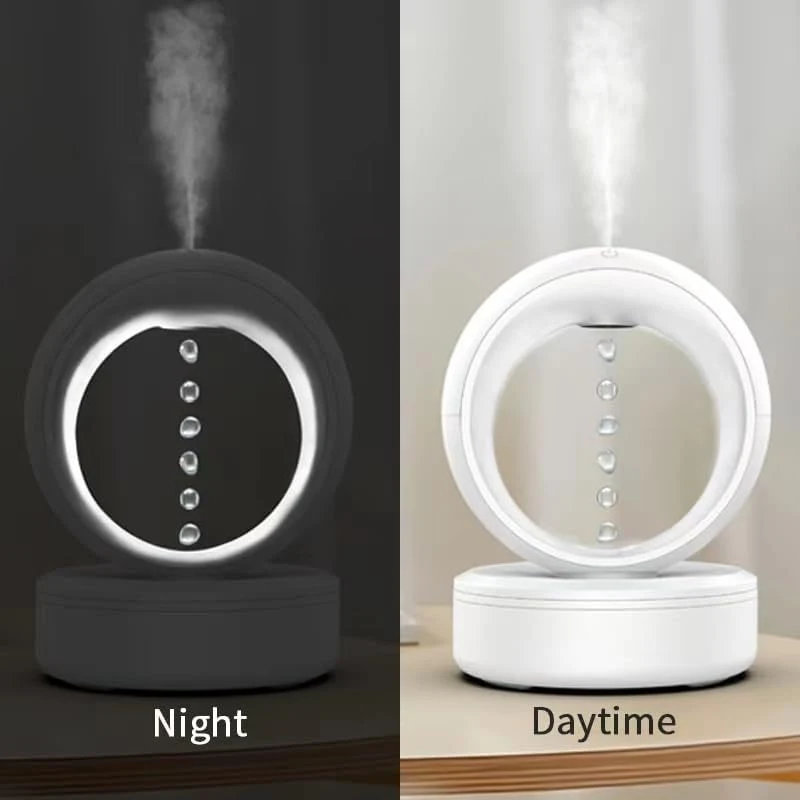 Humidifier with Anti-Gravity Water Drop Rising Magic Diffuser New Creative Humidifier