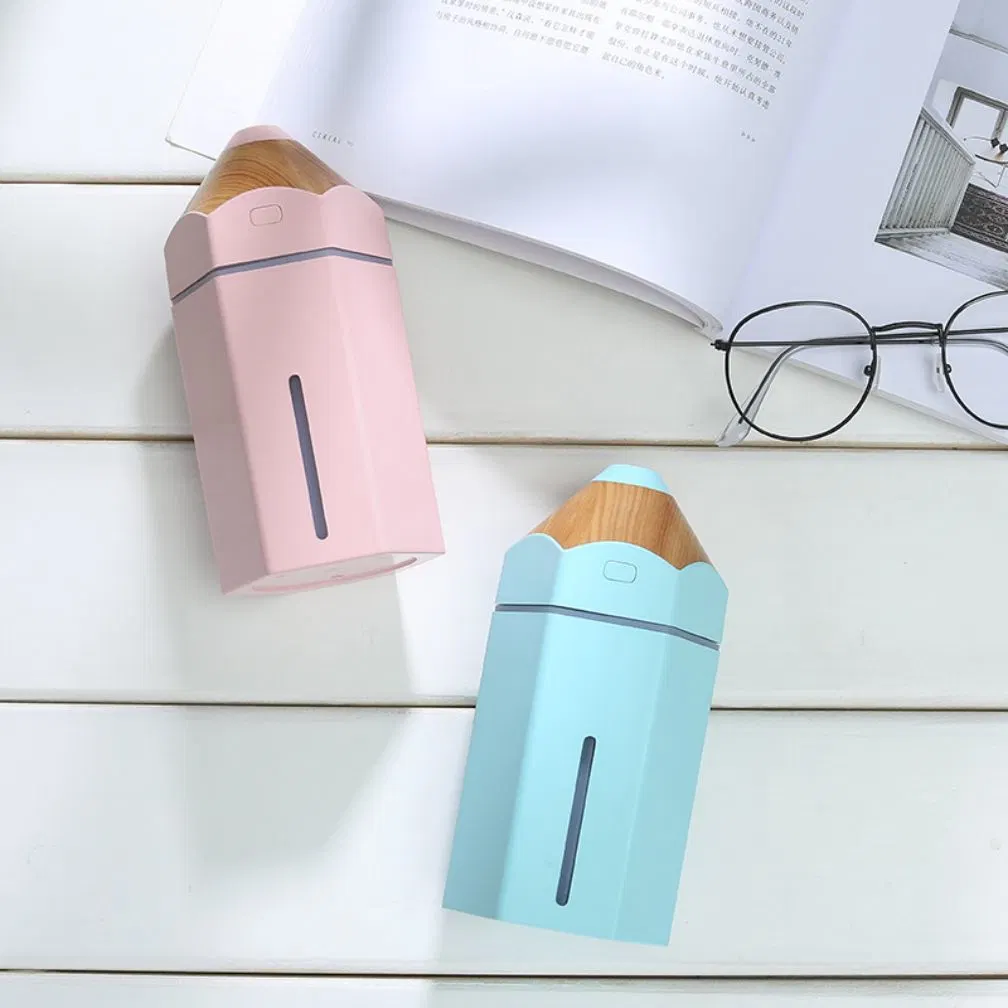 Pencil Humidifier USB Ultrasonic Aromatherapy Air Humidifier LED Light Macaron Portable Humidifier Cool Mist Atomizer Mini Car Air Purifier