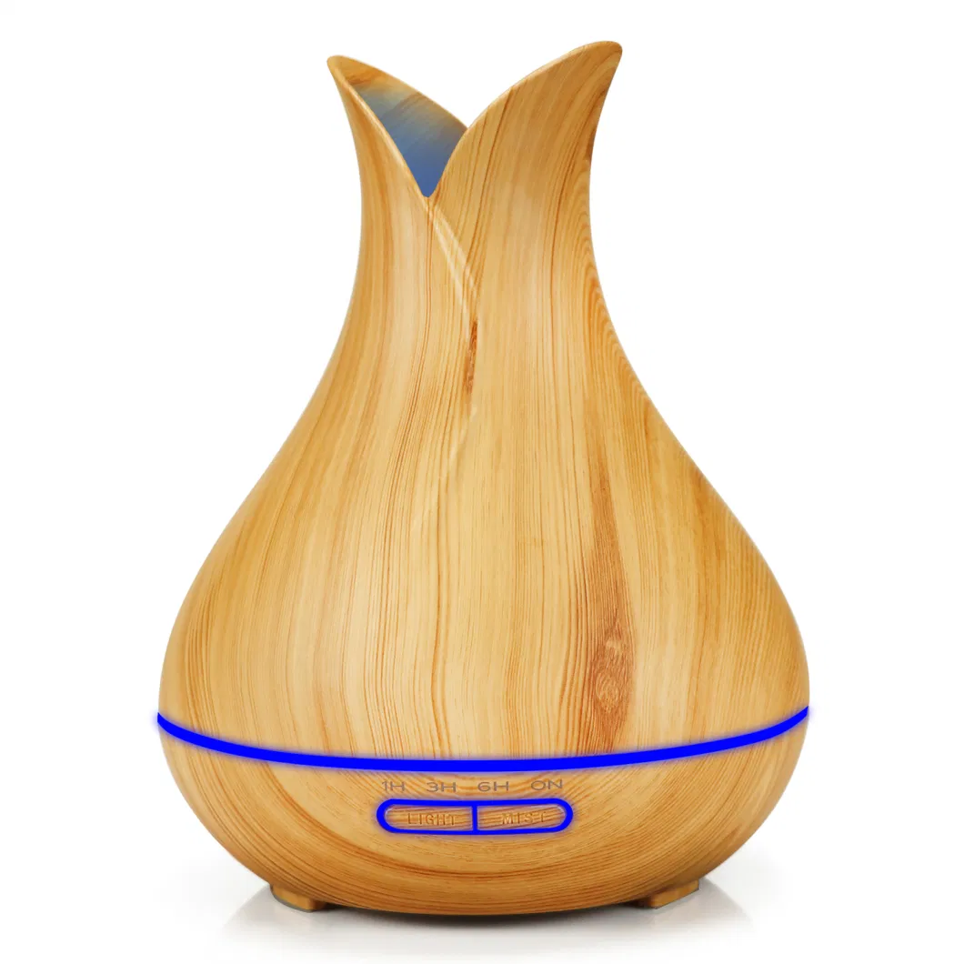 USB Humidifier Night Light 5V Home Use Large Mist Air Humidifier Wood Grain Purifier400ml Aroma Wholesale Diffuser