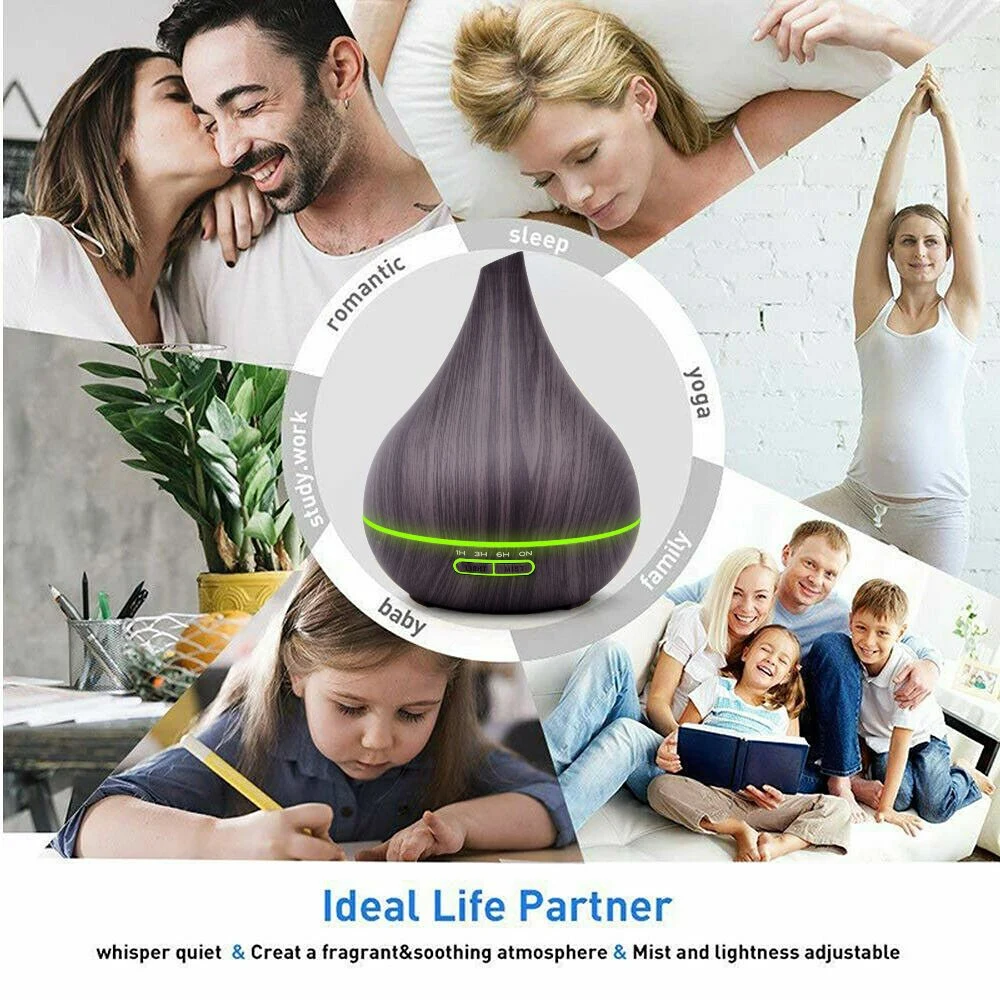 Essential Oil Diffuser 400ml Diffuser Aromatherapy Diffuser Humidifier with Timer and Auto off Health &amp; Personal Care