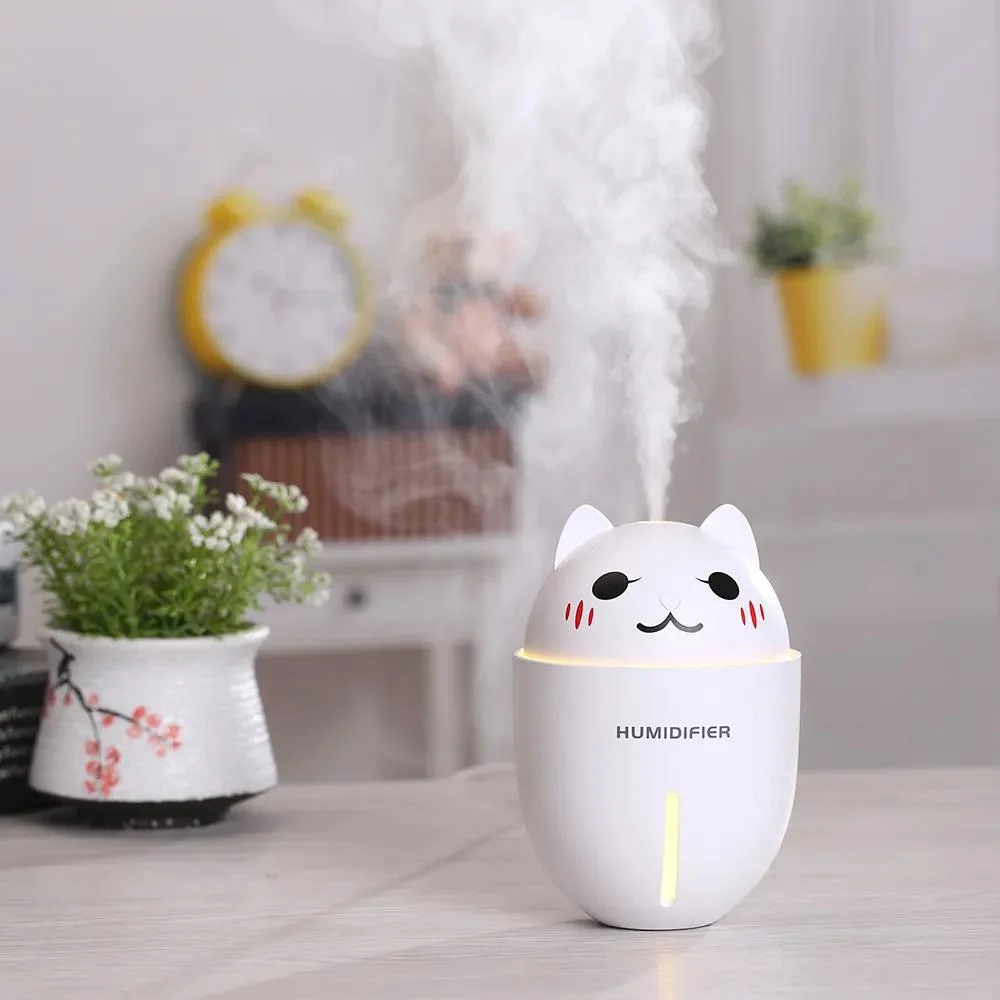 Kids Desktop Ultrasonic Cool Mist Mini USB Air Humidifier with USB Fan