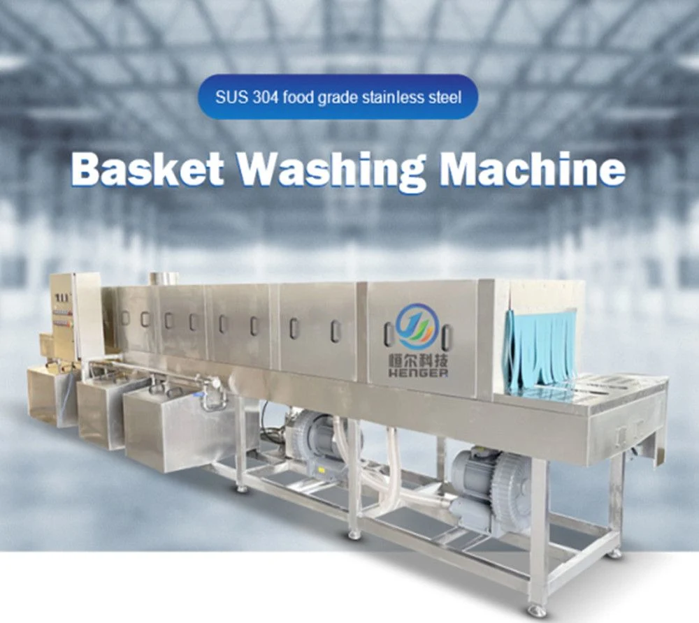 High Washing Efficiency Basket Crate Tray Washing Machine High Pressure Washer with Air Drying