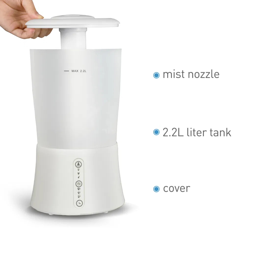 2.2L Portable Mini Ultrasonic Air Cool Mist Top Filling Humidifier