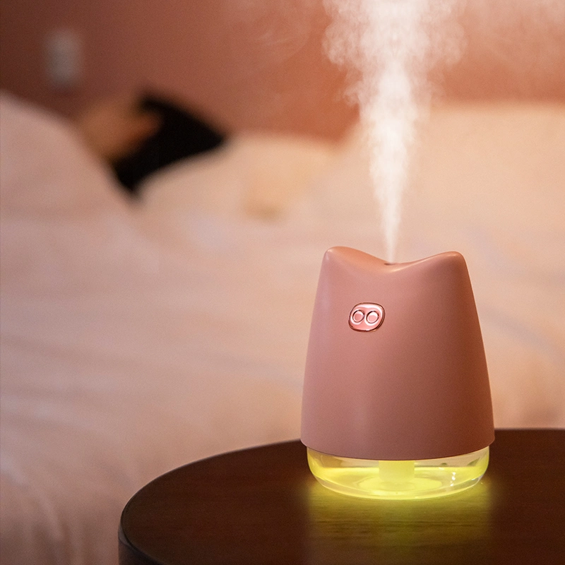 Topmate Mini USB Humidifier Cool Mist Ultrasonic Candle-Shape Air Humidifier Portable with Warm Night Light Auto Shut-off for Office Home and Car White