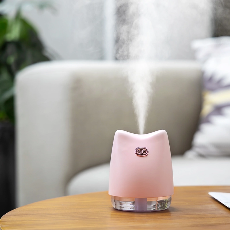 Topmate Mini USB Humidifier Cool Mist Ultrasonic Candle-Shape Air Humidifier Portable with Warm Night Light Auto Shut-off for Office Home and Car White