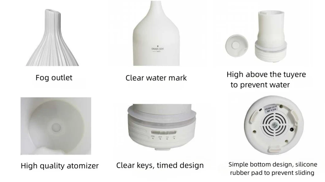 White 120ml Ceramic Aromatherapy Machine Essential Oil Diffuser Household Humidifier