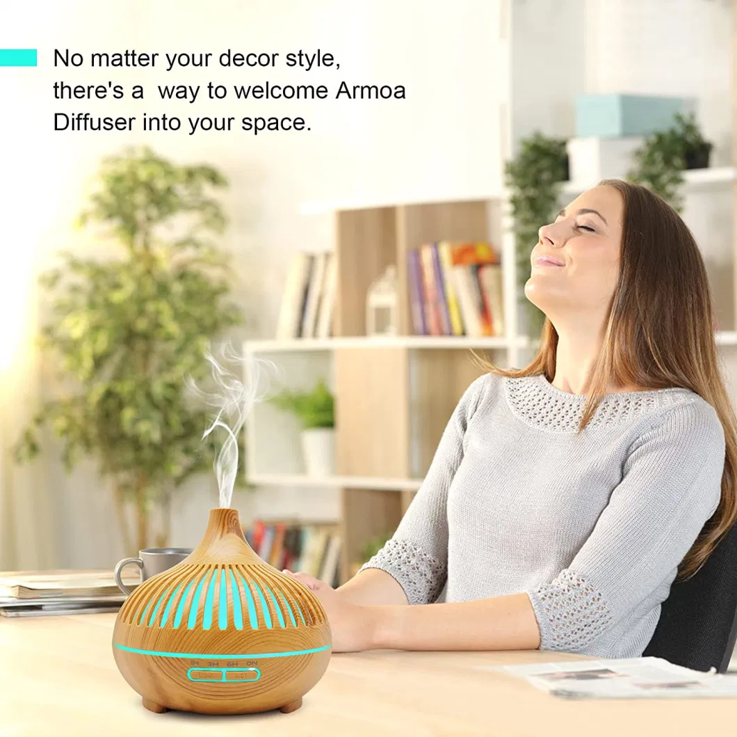 Factory Wholesale Ultrasonic Cool Mist Humidifier Air Warm Mist Humidifier Essential Oil Diffuser Wood Humidifier with Music Speaker