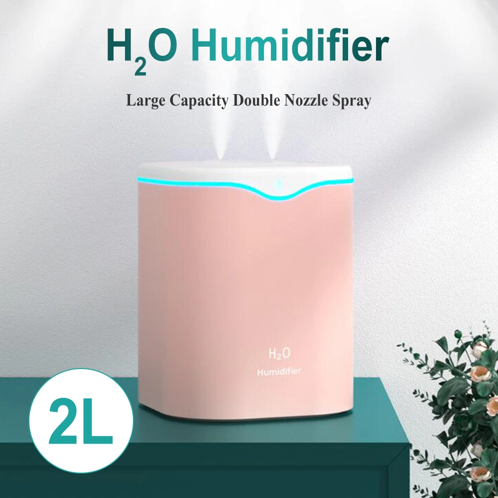 2L Large Capacity Cold Fog USB Mute Ultrasonic Aroma Bedroom Office Cool Mist Humidifier