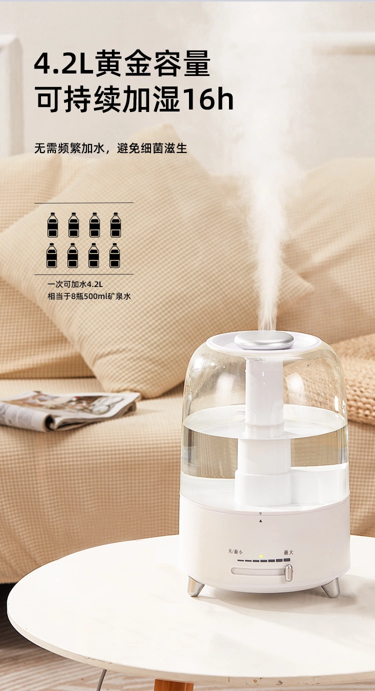 Portable Mini Humidifier with Night Light, Small Humidifier for Bedroom 260ml, USB Personal Desktop Humidifier for Baby Bedroom Travel Office Home, Auto Shut-of