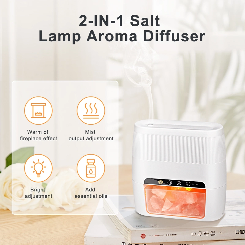 Portable Essential Oil Aromatherapy 2 in 1 Slat Lamp Aroma Diffuser for Home