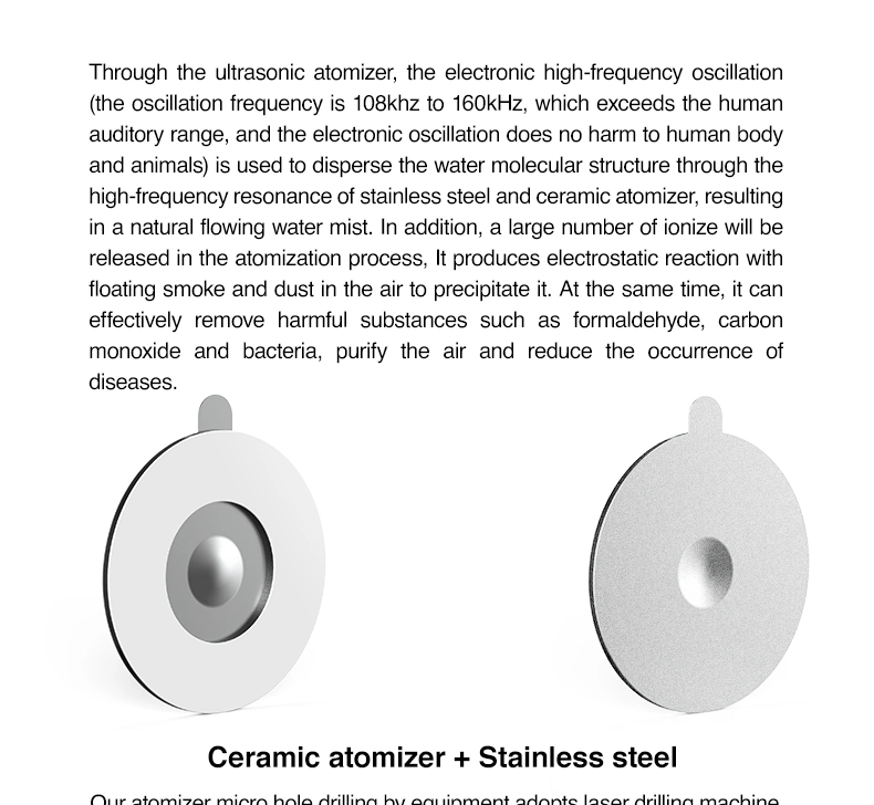 2023 New Design Small USB Cool Mist Humidifier for Bedroom Office Car with Light.