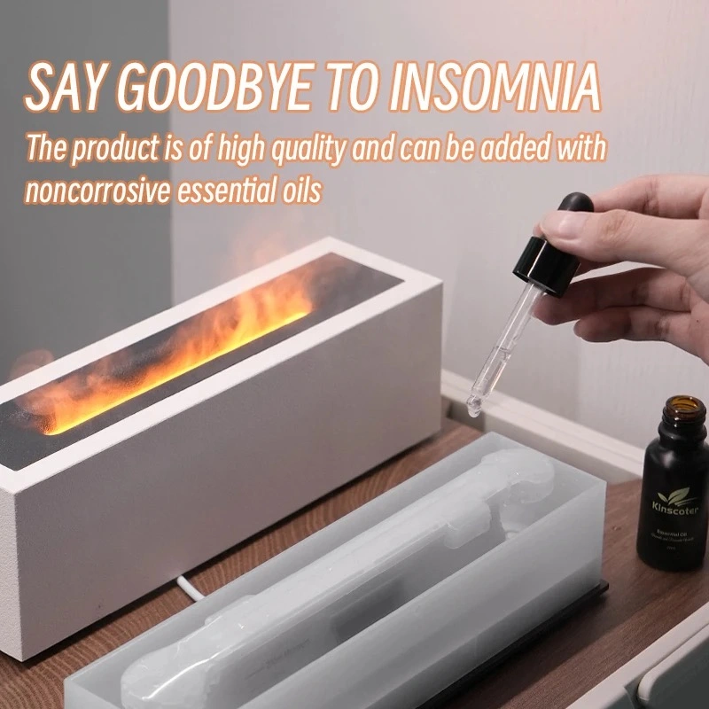 Simulation Flame LED Light Portable 200ml Capacity Air Humidifier