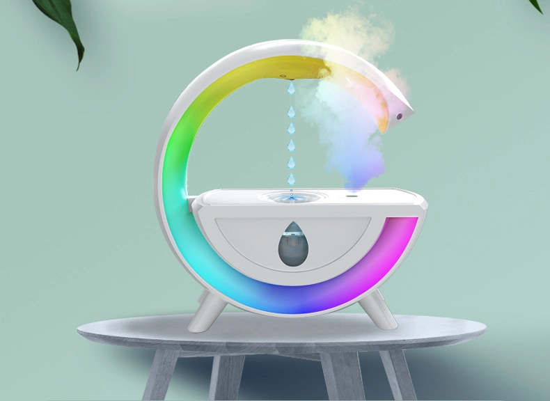 New Anti-Gravity Humidifier with Colorful Atmosphere Light for Household Use