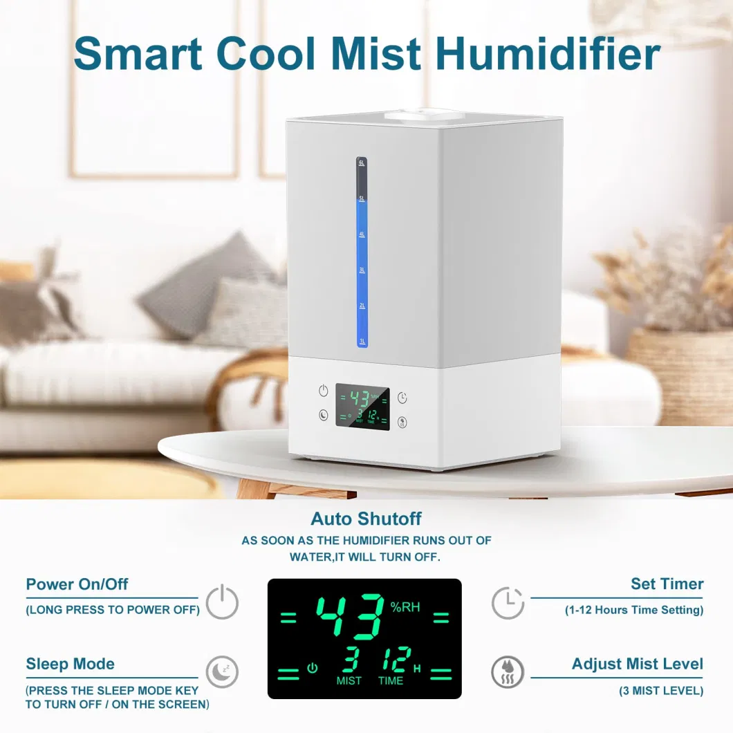 2023best Gift Bedroom Cool Mist Nursery Plants Large Room Humidifier